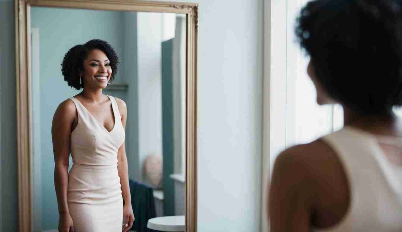 A lady building her confidence and starting to believe in herself