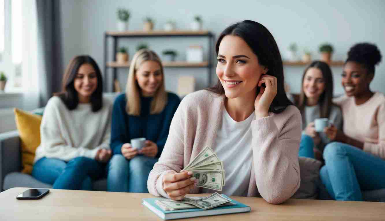 A lady who has good financial boundaries at home and saving money instead of going out with her friends